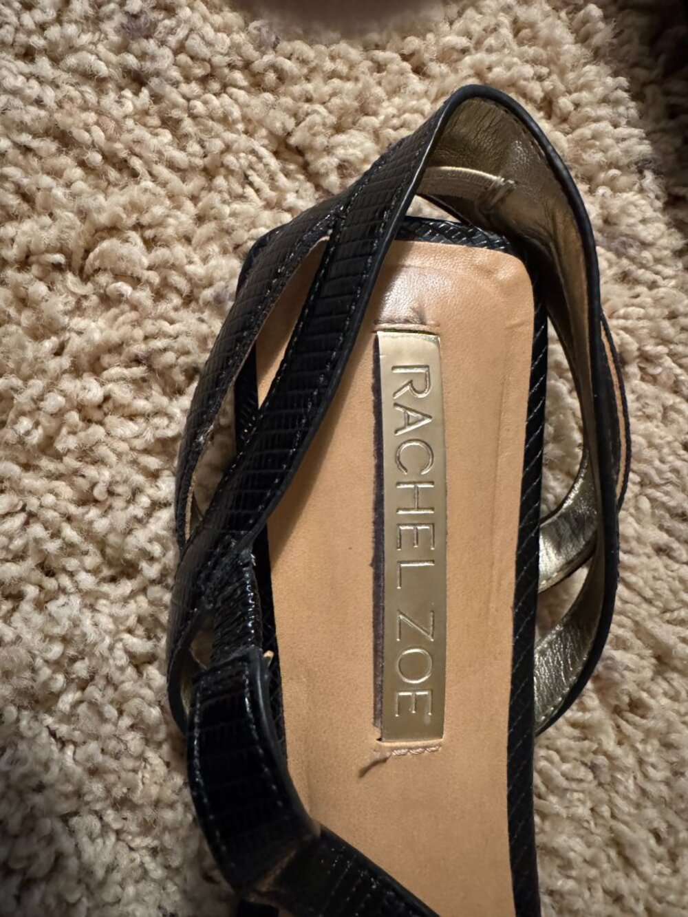 Black Rachel Zoe strappy flat shoe! - Picture 2 of 4